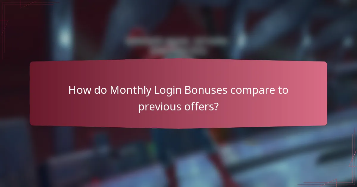 How do Monthly Login Bonuses compare to previous offers?