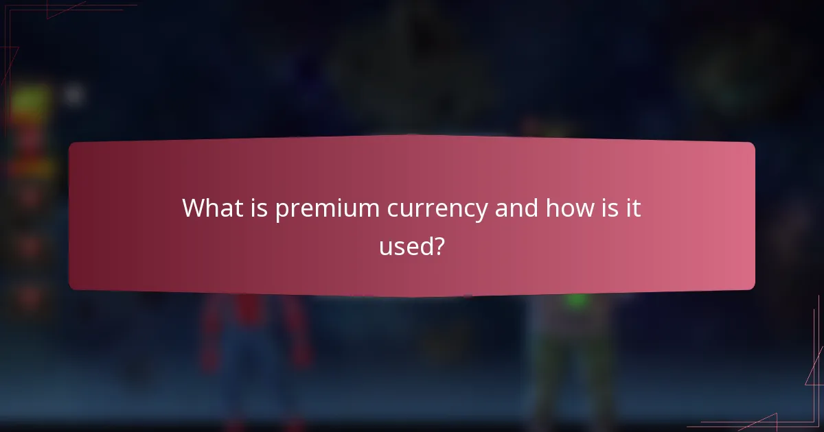 What is premium currency and how is it used?